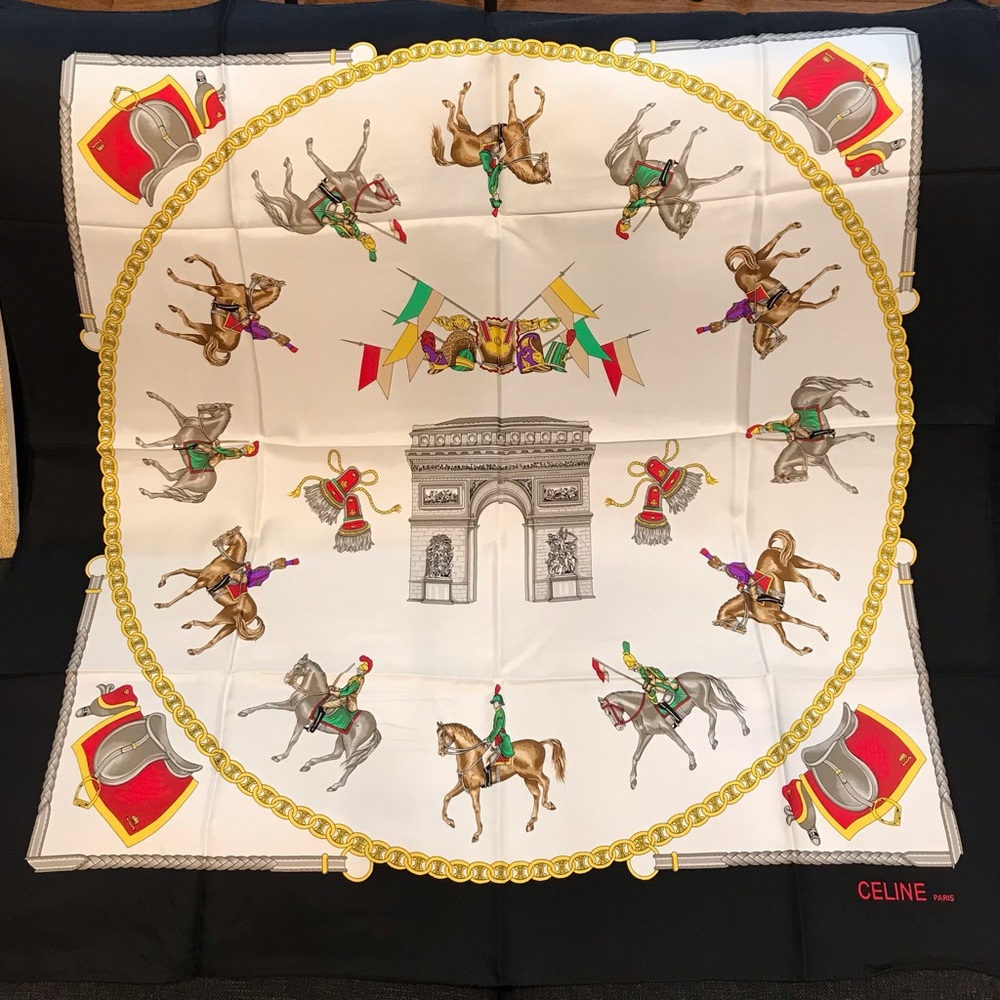 CELINE Silk Scarf in Box 😍🔥🐴 - Picture 3 of 17